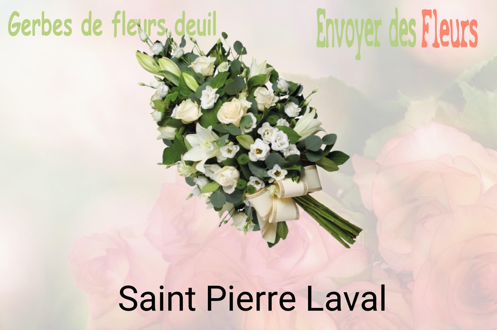 Gerbe de fleurs de deuil livrée à Saint-Pierre-Laval
